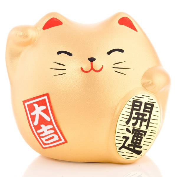 Japanese Lucky  Cat  Gold for Good Fortune